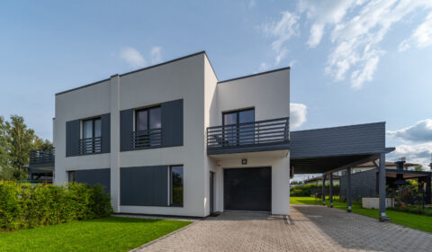 Flat Roof Home Adobe Stock 467758006